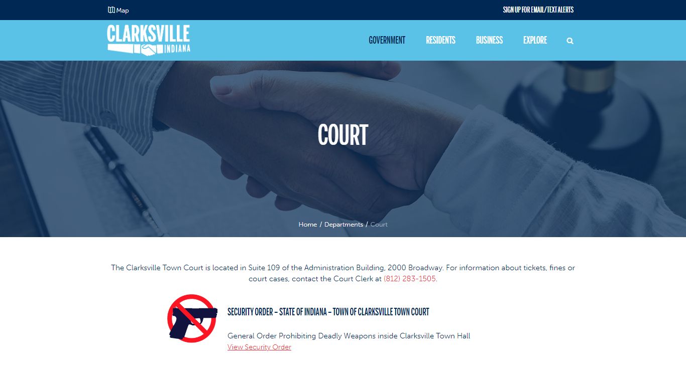 Court – Town of Clarksville